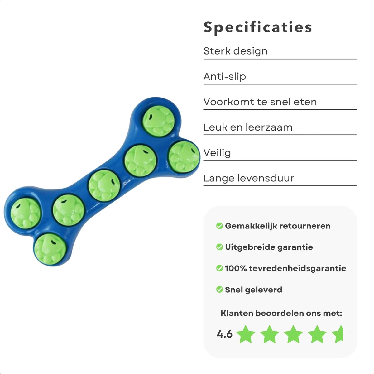 Cheqo® Hondenspeelgoed Met Snack Beloning - Intelligent Speelgoed - Hondentraining - Slowfeeder - Honden Denkspel - Puzzel Voor Honden - Afbeelding 5