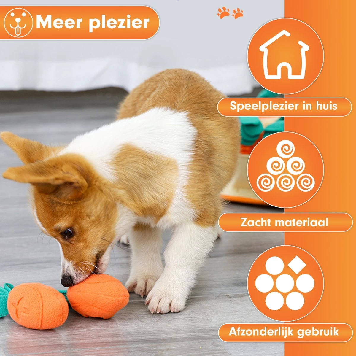 Premium Snuffelmat Voor Hond En Kat - Intelligentie Speelgoed - Snuffel Mat Puppy - IQ Hondenspeeltjes - Educatieve Training Huisdier - Snuffeltrainer Hondenpuzzel - Educatief Speelgoed - Vetalo - Afbeelding 3