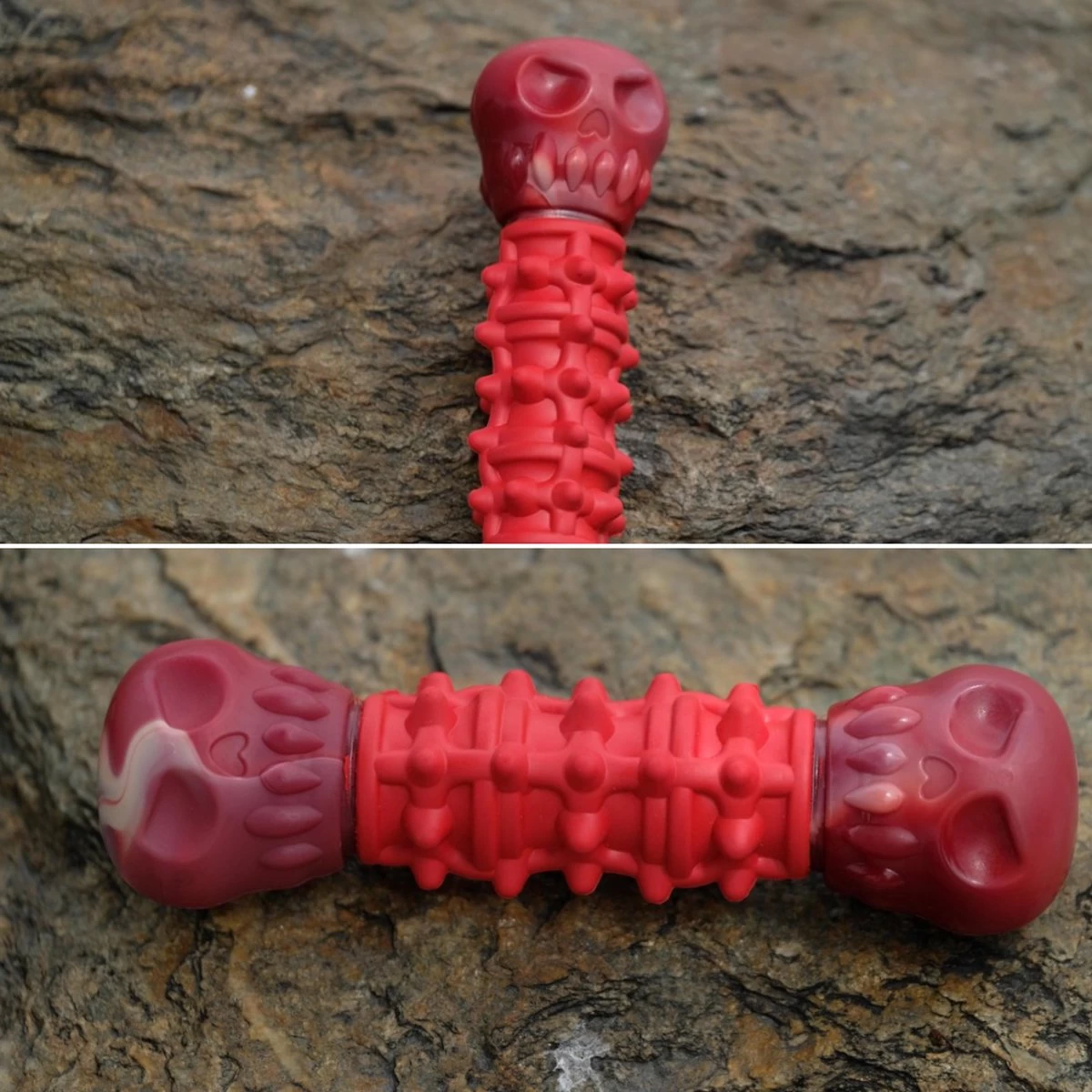 Kauwbot Hond Extra Sterk Kauwspeelgoed Melk Geur Smaak Honden Speelgoed - Rood Wit - Dutchwide - Afbeelding 7