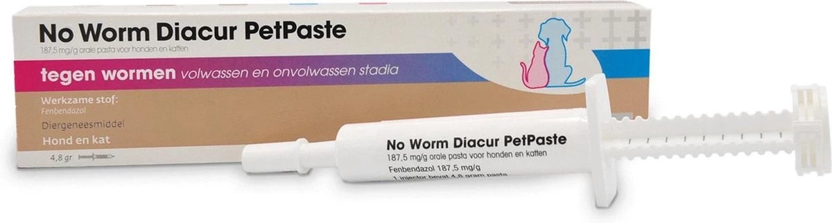 No Worm Diacur PetPaste - 1 Injector - Afbeelding 2