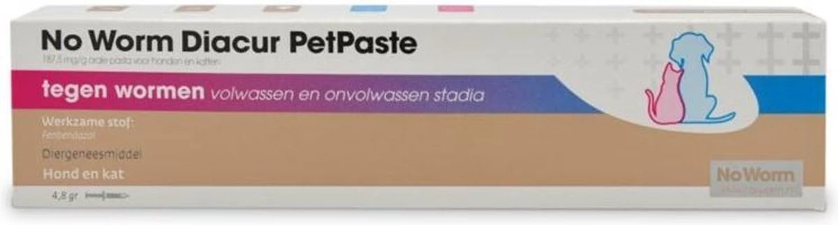 No Worm Diacur PetPaste - 1 Injector