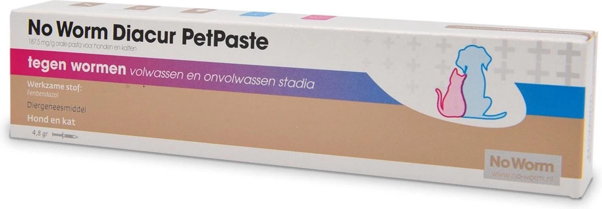 No Worm Diacur PetPaste - 1 Injector - Afbeelding 3