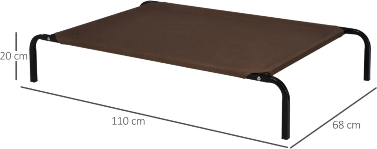 Hondenbed - Hondenstretcher - Honden Ligbed - Inclusief 2 Overtrekhoezen - XL - 110x68cm - Grijs En Koffie - Afbeelding 3