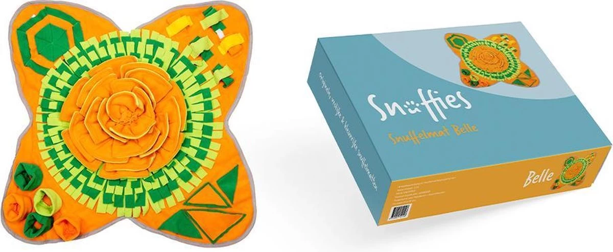 SNUFFIES® Snuffelmat Belle 60x50cm – Snuffelmat – Snuffelmatten - Honden Speelgoed - Honden Speelgoed Intelligentie - Snuffelmat Hond - Snuffelmatten – Hersenwerk – Honden Speeltjes – Puppy - Puppy Speelgoed - Honden Denkspelletjes - Afbeelding 10