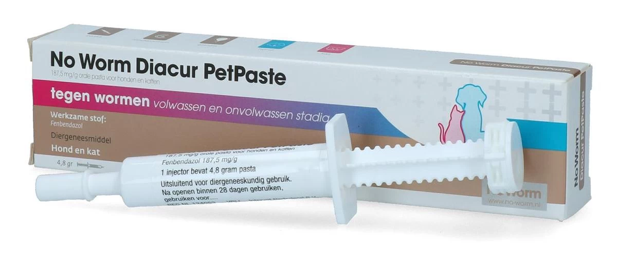 No Worm Diacur PetPaste - 1 Injector - Afbeelding 5
