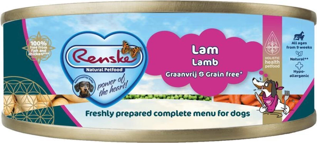 24x Renske Blik Vers Gestoomd Complete Menu Lam Graanvrij 95 Gr