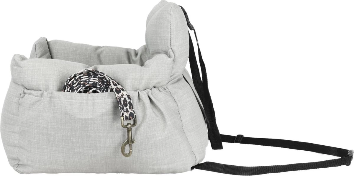 Studio Proud - Honden Autostoel - Autozitje - Automand - Zeer Luxe Hondenmand Voor In De Auto - Comfortabele & Veilig Honden Autozitje - Grijs Kleurig - Makkelijk Schoon Te Maken - Veilige Auto Bench Voor Puppy En/of Hond - Afbeelding 2