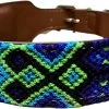 Hondenhalsband - Blauw/groen/zwart - XL ( Nekomvang 53 - 63 Cm )