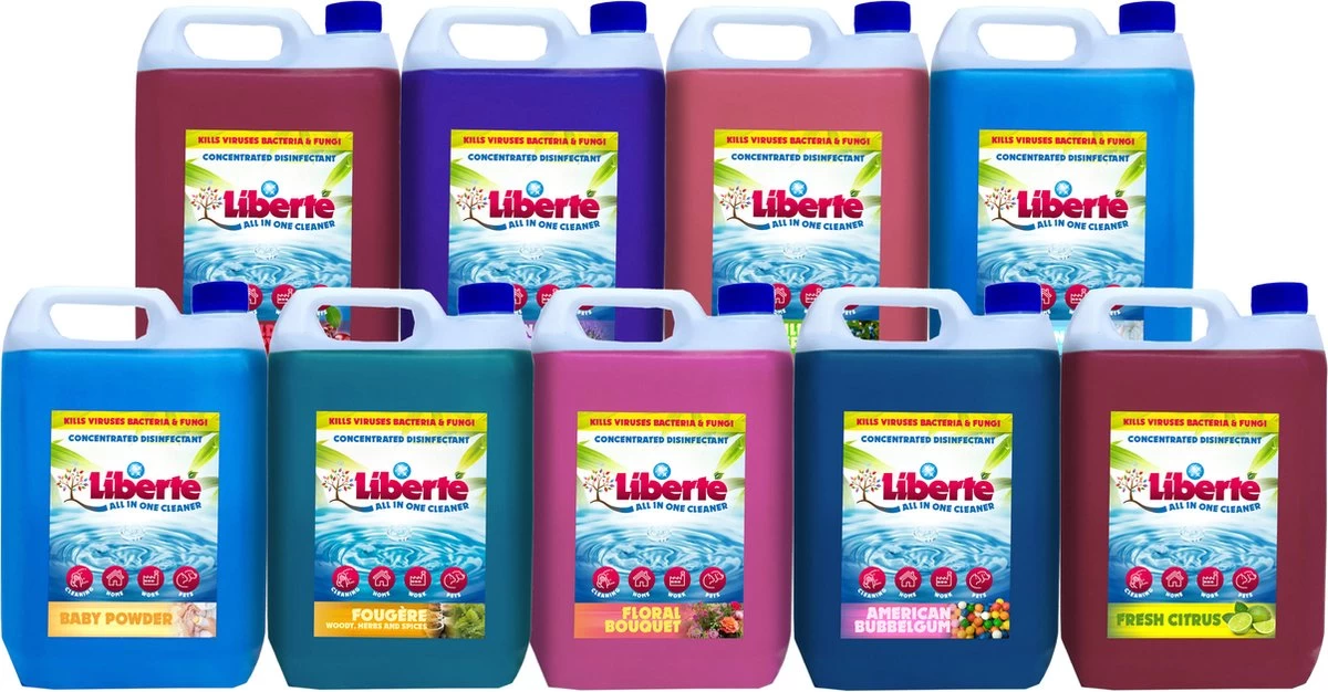 Geurverwijderaar - Liberté All In One Cleaner - Desinfectie - Dieren - Huis - Auto - Kantoor - Schoonmaakmiddel - 5L - Provence Lavender - Afbeelding 2