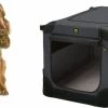 Maelson Soft Kennel - Robuuste Hondenbench Van Zacht Materiaal - Opvouwbare Kennel Met Stevig Stalen Binnenframe - Zwart/antraciet - XXS / XS / S / M / L / XL / XXL - 72 S