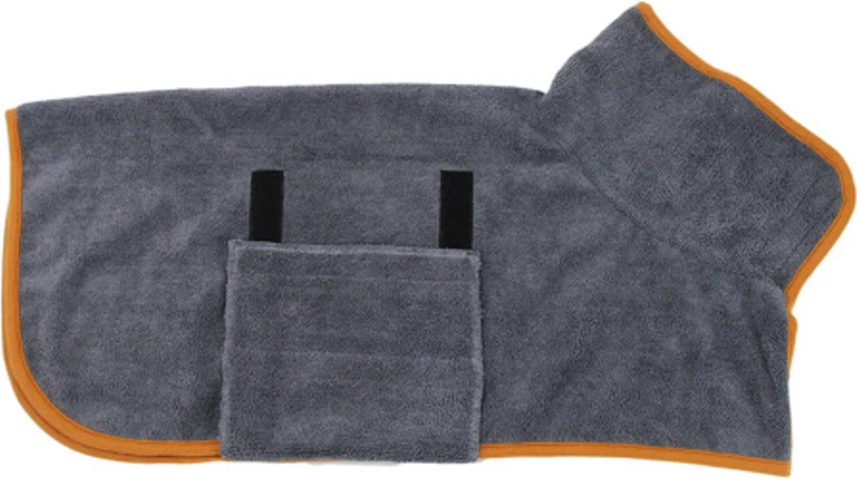 Merkloos Hondenbadjas Grijs – Maat M – Ideaal Voor Na Het Zwemmen