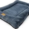 Topmast Soft Pluche Benchmat - Comfort Benchkussen - Grijs - Large - 92 X 61 X 8 Cm - Voor Honden - Hondenkussen