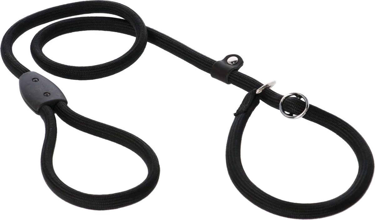 Adori Sliplijn Nylon Rond L/Xl - Hondenriem - Zwart