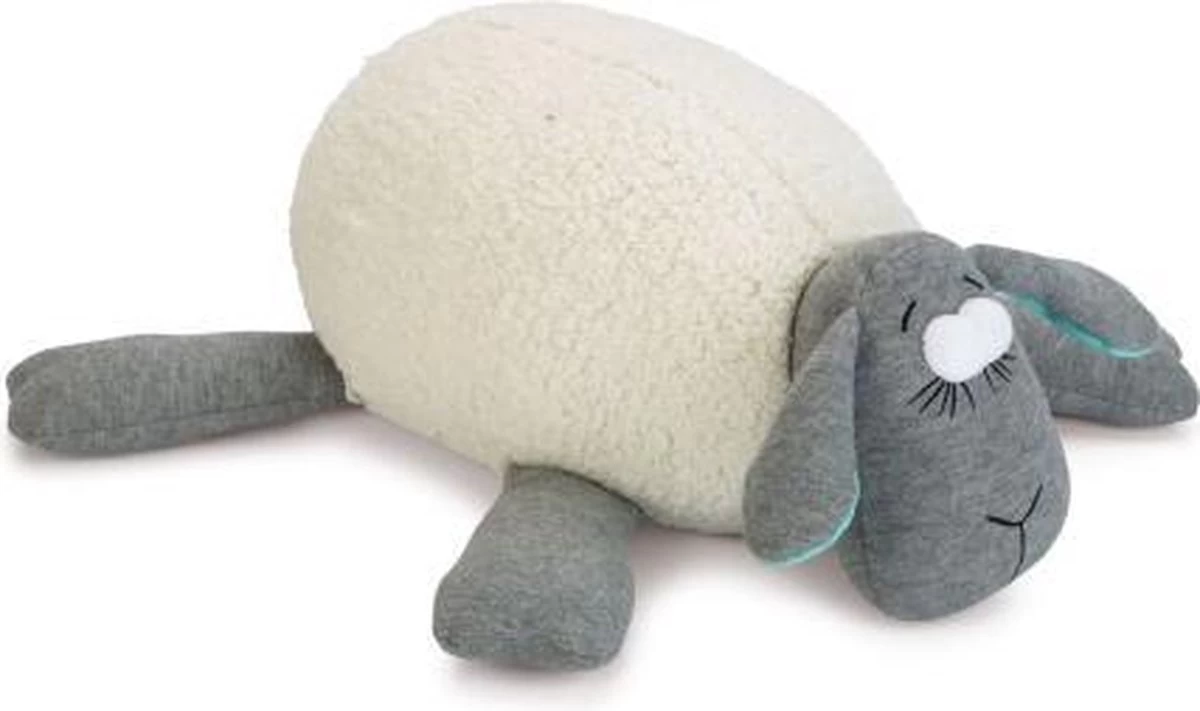 Beeztees Puppy Heartbeat - Hondenknuffel - Wit/Grijs - 35x20x14 Cm