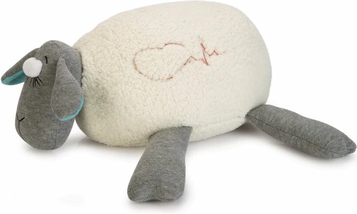 Beeztees Puppy Heartbeat - Hondenknuffel - Wit/Grijs - 35x20x14 Cm - Afbeelding 4