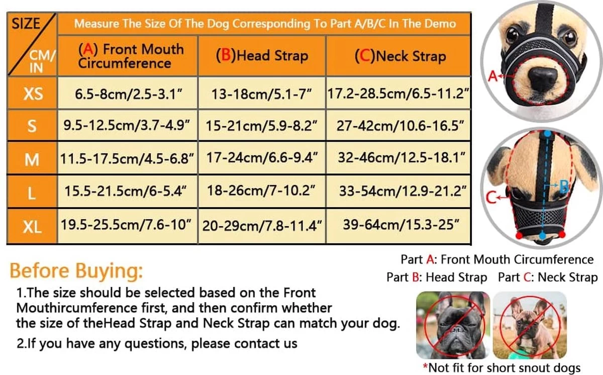 Merkloos Hoog Kwaliteit Muilkorf Met Bedrukt Patroon - Muilkorf Hond - Hondensnuit - Anti Blaf En Bijt - Voor Kleine En Grote Honden Maat M Zwart Reflecterend - Afbeelding 7