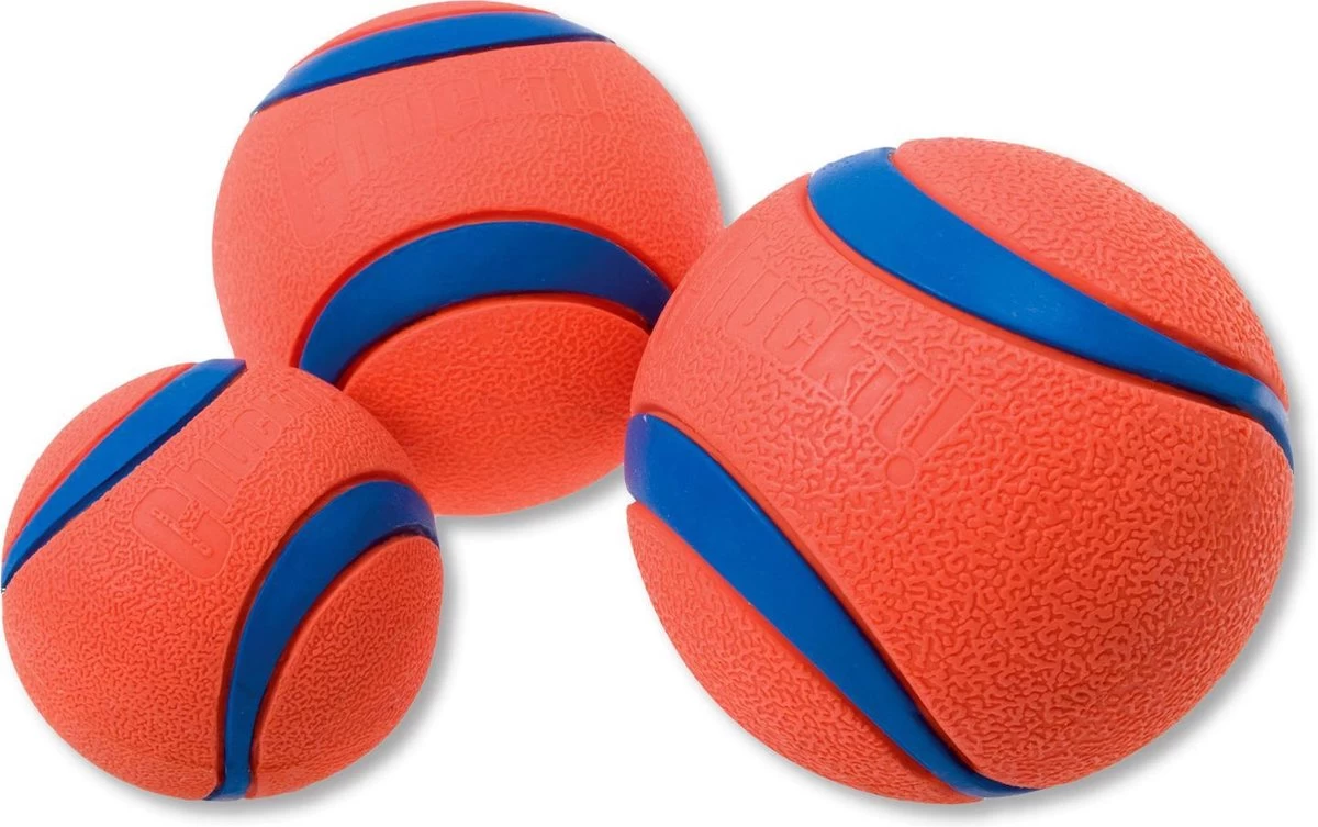 Chuckit! Ultra Ball XL – Honden Speelgoed – Ø 9 Cm – Oranje/Blauw – Apporteerspeelgoed – 1-Pack - Afbeelding 4