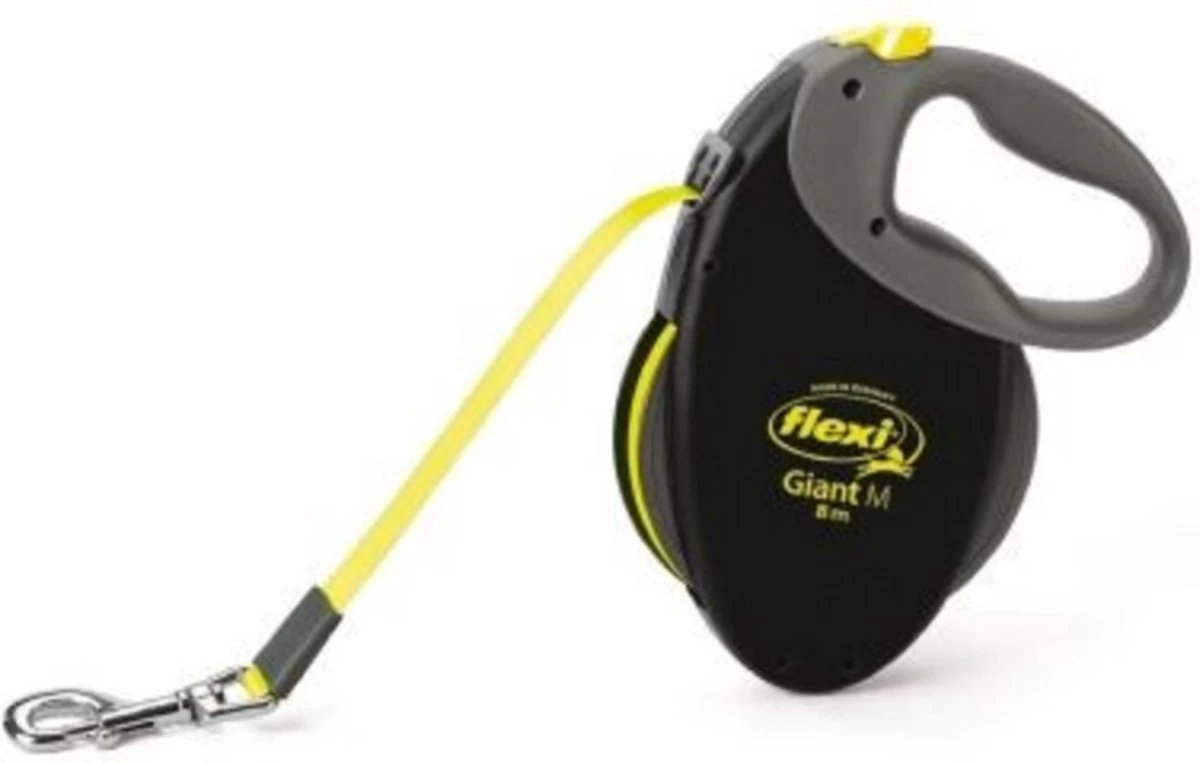 Flexi Giant Tape - Hondenriem - Zwart - M - 8 M - (<8 Kg)