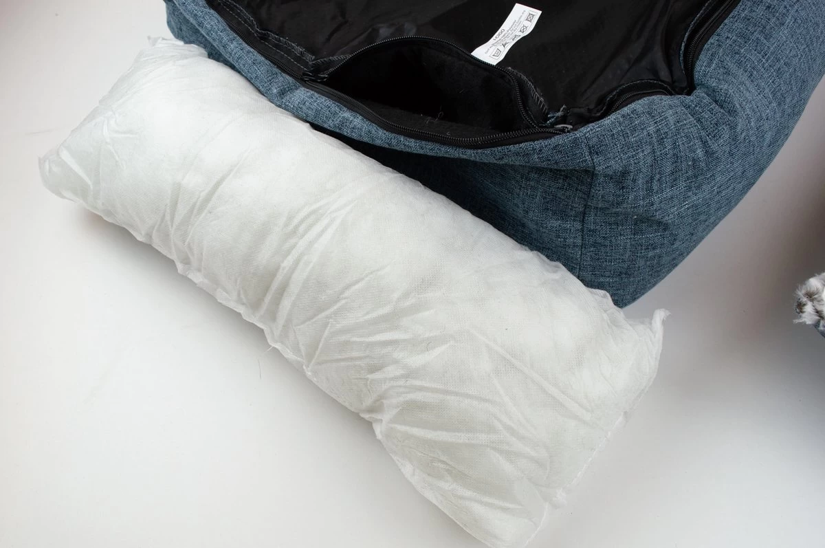 I-CiGO Homy Luxe - Hondenmand - In-kussen Dubbelzijdig Gebruik 70x60xH14cm/Blauw - Afbeelding 4