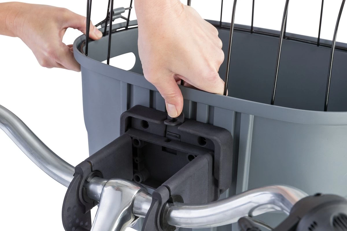 Trixie Stuur-Fietsmand Kunststof Grijs - 42X30X39 CM TOT 5 KG - Afbeelding 5