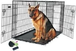 Merkloos Hondenbench - XL -107 X 69 X 76 Cm - Zwart