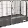 MaxxPet Puppyren - Hondenbench - Puppykennel - Hondenren - 125 X 78 X 80 Cm - Zwart