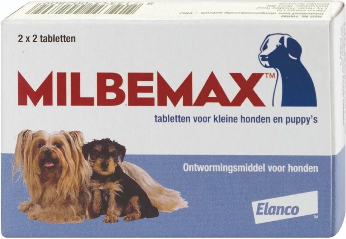 Milbemax Kleine Hond & Puppy's Van 0,5 Kg Tot 10 Kg - 1 St à 2 X 2 Tabletten