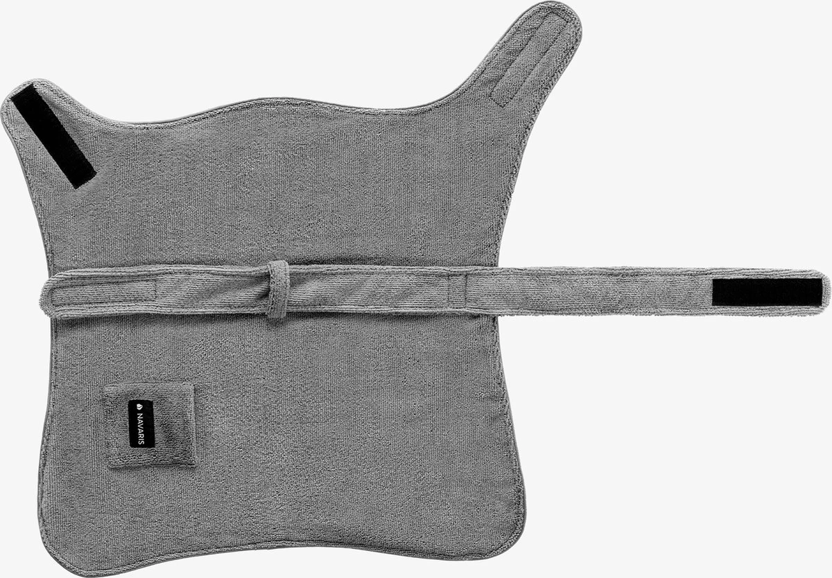 Navaris Hondenbadjas Van Zachte Badstof - Hondendroogjas Met Klittenband - Absorberende Hondenhanddoek Microvezel - Sneldrogende Hondenjas - Maat M - Afbeelding 3