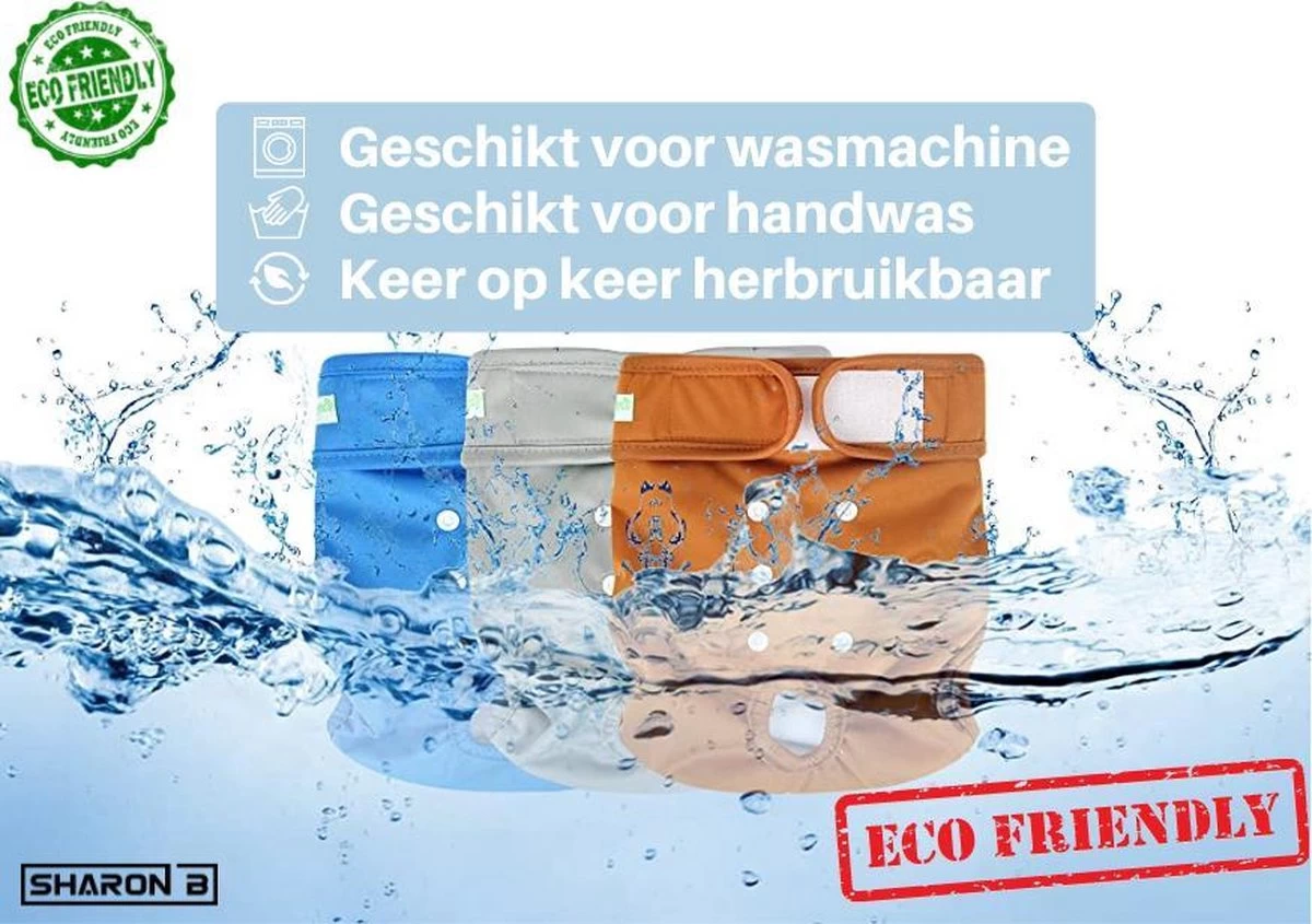 Loopsheidbroekje Hond - Bruin - Maat S - Voor Kleine Honden - Herbruikbaar - Hondenbroekje - Hondenluier - Loopsheid - Ongesteldheid - Voorkomt Ongewenste Zwangerschappen Bij Teefjes - Milieuvriendelijk - Verantwoord - Perfecte Pasvorm - Afbeelding 11