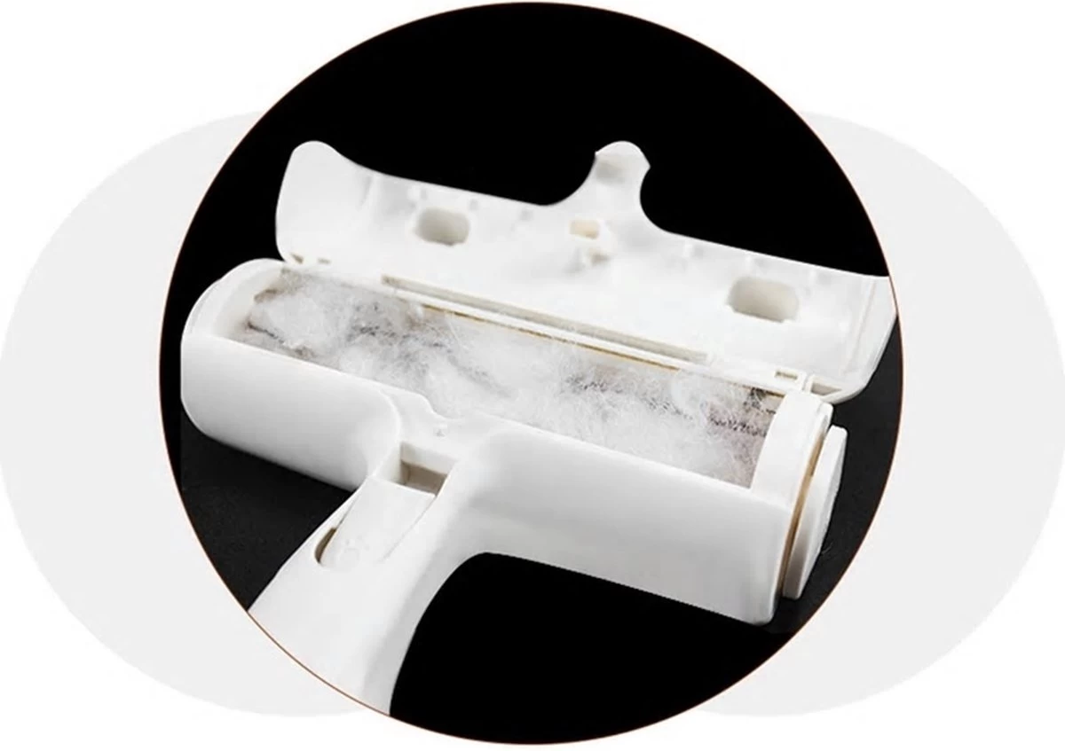 Merkloos Hoogwaardige - Huisdierhaar Verwijderaar - Hondenhaar - Pluizenborstel - Ontharingsborstel - Wit - Afbeelding 8