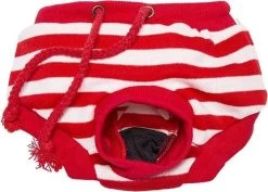 Merkloos Loopsheidbroekje - Rood Gestreept - Maat M-Animal King