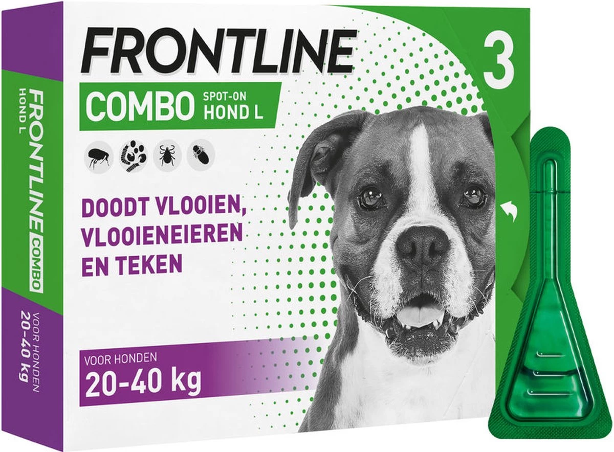 Frontline Combo - L: Van 20 Tot 40 Kg - Anti Vlooienmiddel En Tekenmiddel - Hond - 3 Pipetten - Afbeelding 15