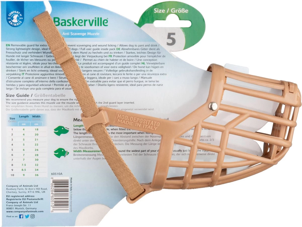 Baskerville Classic Muzzle Muilkorf - Maat 5 - Afbeelding 7