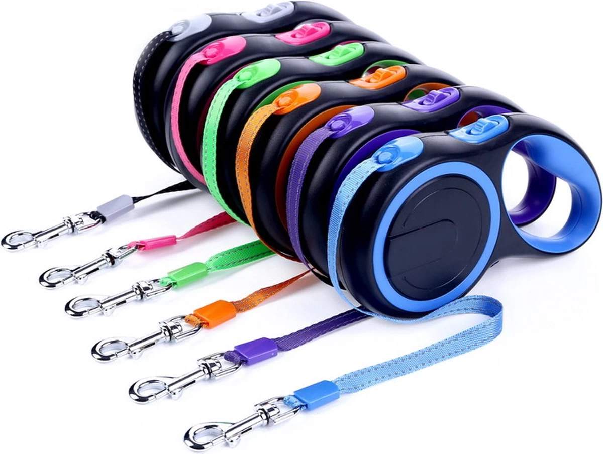 Stevige Hondenriem – 8 Meter – Swifth – Grijs – Comfort Grip – One-Touch Lock Release