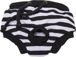 Merkloos Loopsheidbroekje - Dierenkleding - Zwart/Wit - S