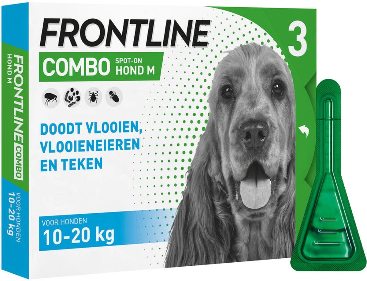 Frontline Combo - M: Van 10 Tot 20 Kg - Anti Vlooienmiddel En Tekenmiddel - Hond - 3 Pipetten - Afbeelding 11