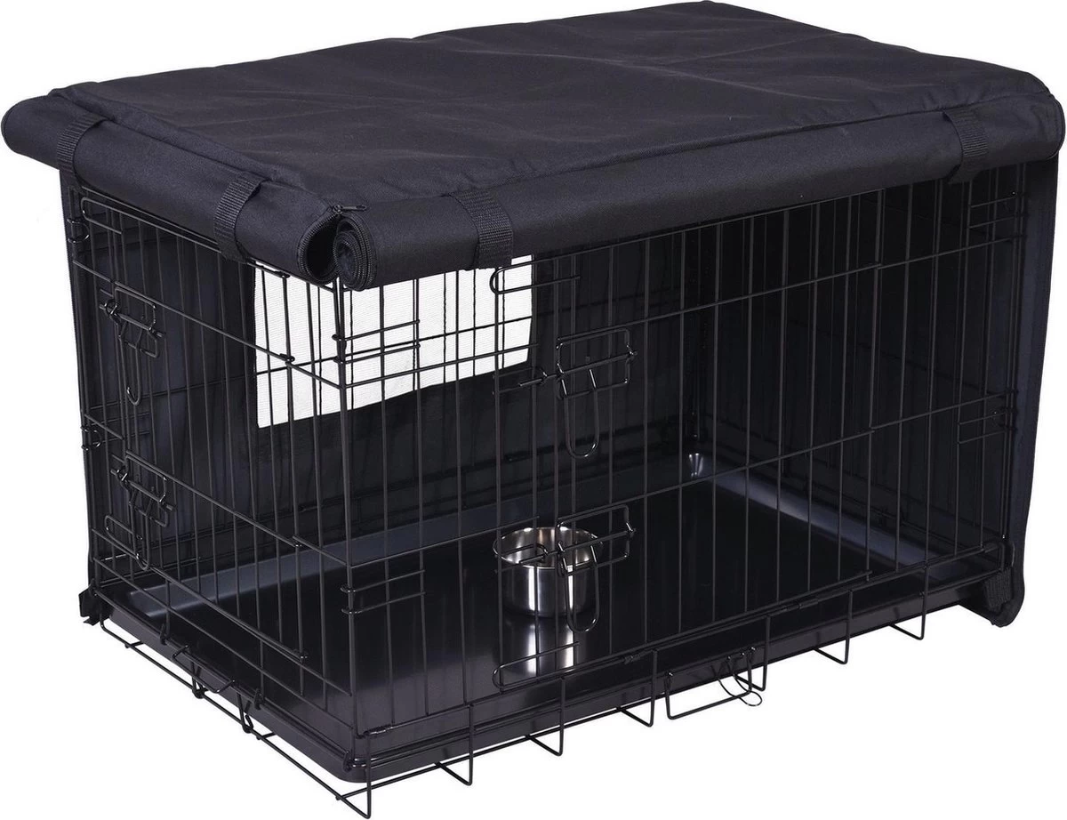 Adori Bench Hoes Zwart - Hondenbench - 78x50x54 Cm - Afbeelding 2