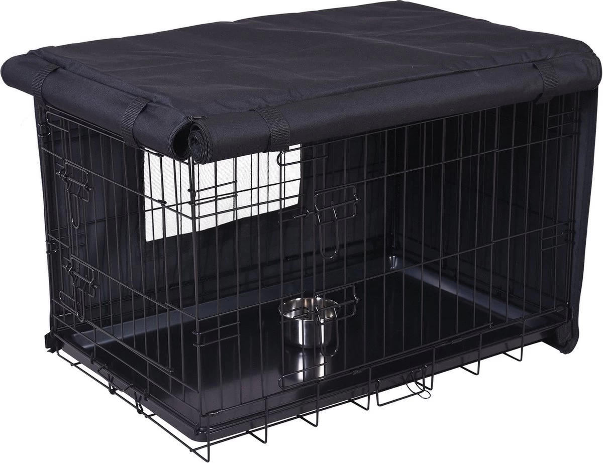 Adori Bench Hoes Zwart - Hondenbench - 125x77x82.5 Cm - Afbeelding 2