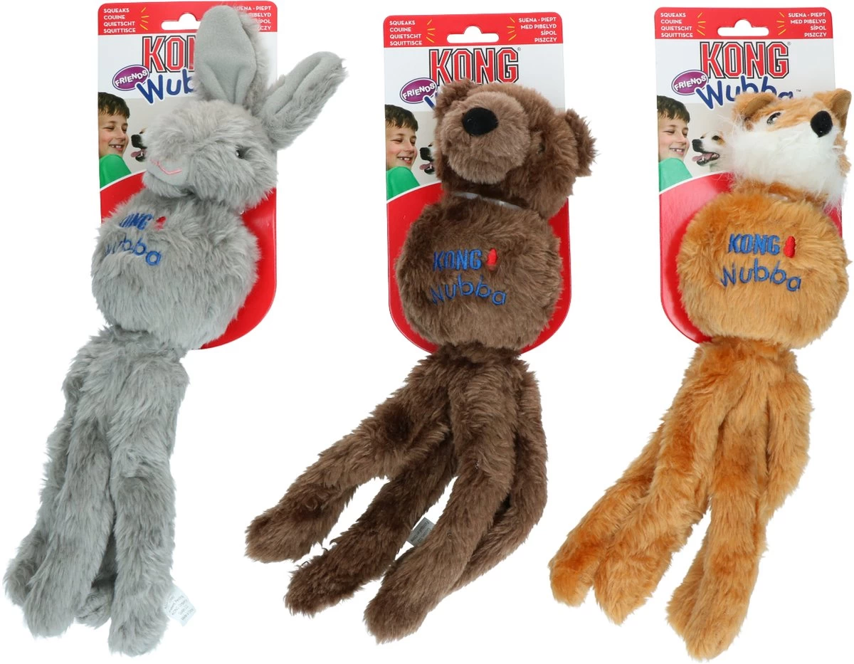 Kong Wubba Friend - Hondenspeelgoed - Assorti - M - 24,4 X 12,7 X 8,4 Cm - Afbeelding 13
