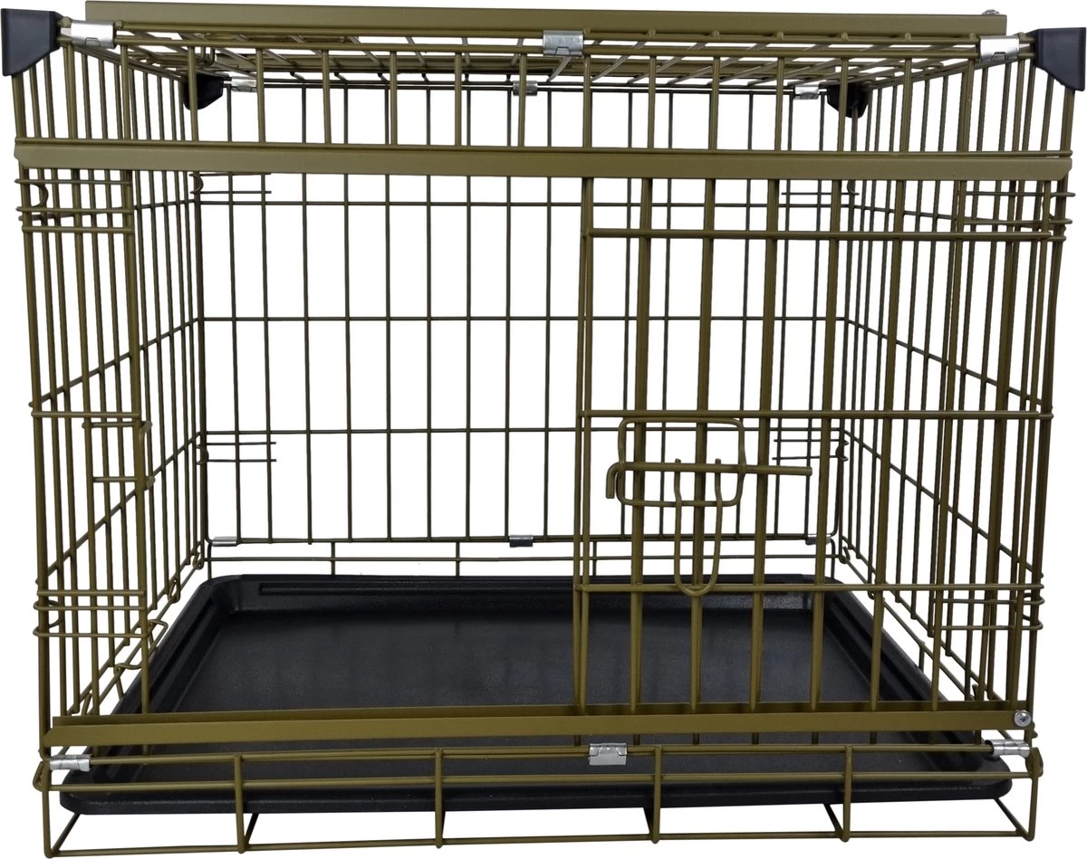 Topmast CopperCove Hondenbench - Bronze Bench - 107 X 70 X 78 Cm - Bench Voor Honden - Hondenbench Opvouwbaar - Afbeelding 2