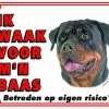 Rottweiler Waakbord - Ik Waak Voor Mijn Baas