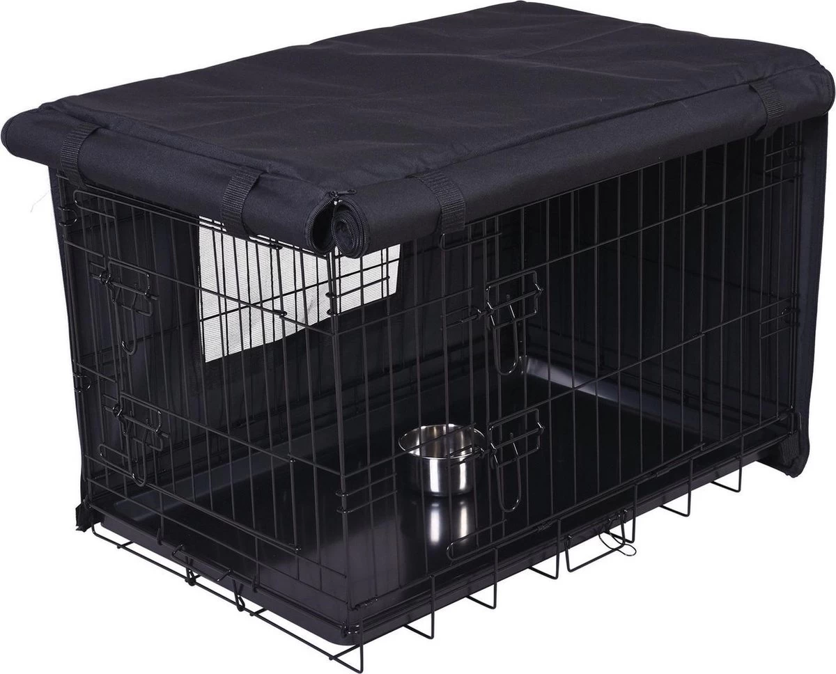 Adori Bench Hoes Zwart - Hondenbench - 78x50x54 Cm - Afbeelding 3