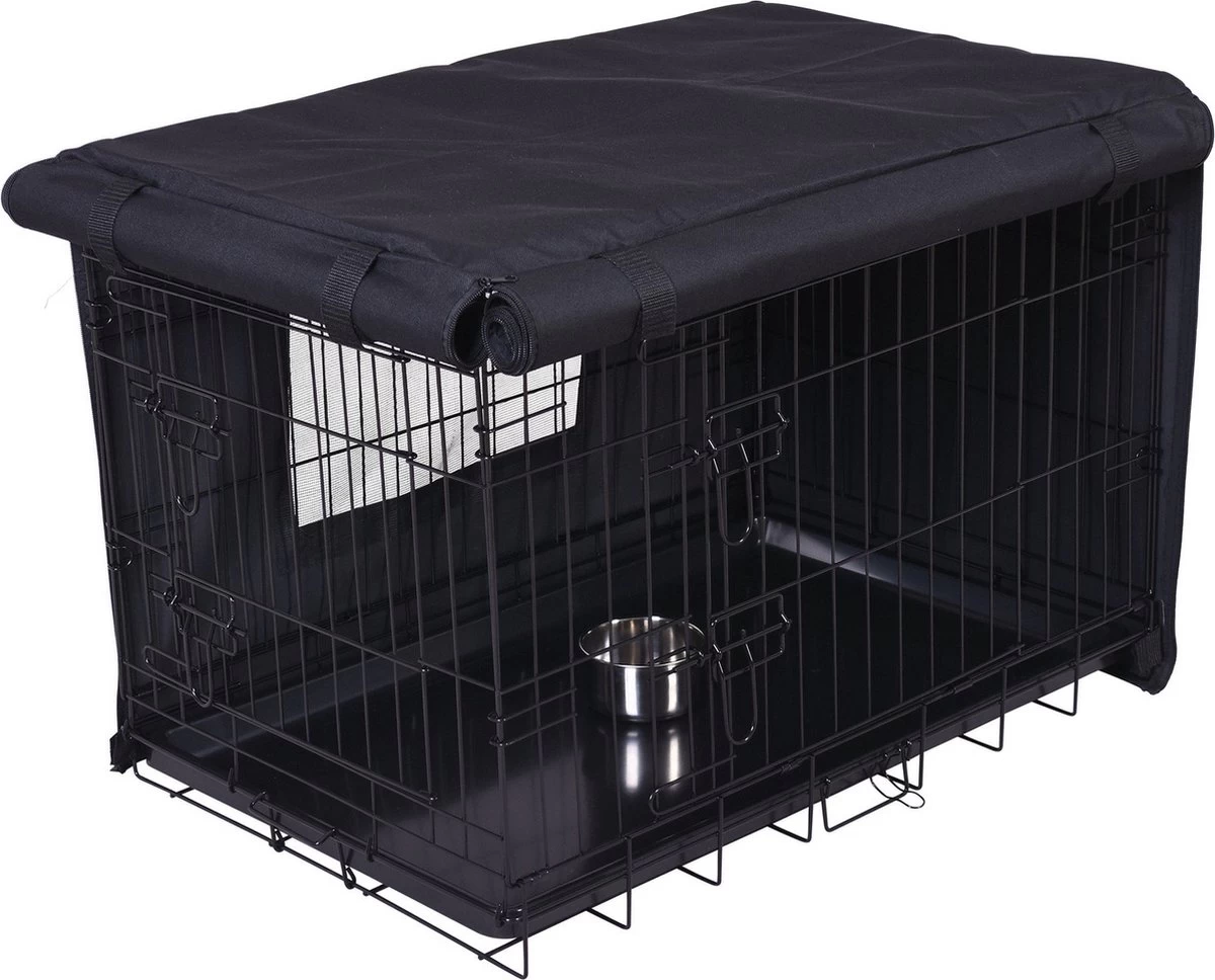 Adori Bench Hoes Zwart - Hondenbench - 125x77x82.5 Cm - Afbeelding 3