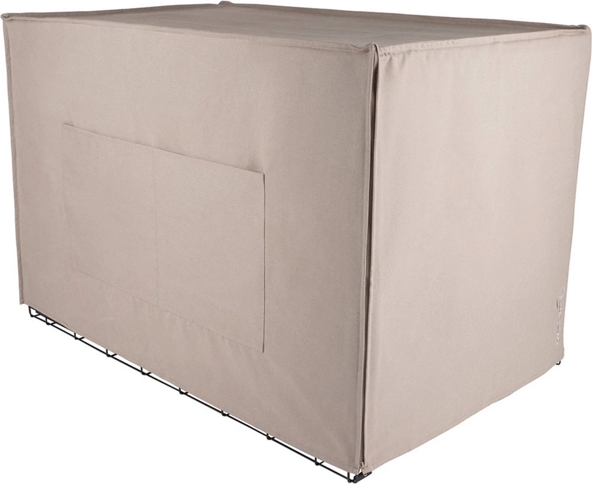 District 70 CRATE Cover - Stijlvolle Benchhoes - Canvas & Katoen - Verkrijgbaar In 5 Maten - Donkergrijs & Zand - Maat: L - 94 X 63 X 66 Cm, Kleur: Zand - Afbeelding 12