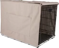 District 70 CRATE Cover - Stijlvolle Benchhoes - Canvas & Katoen - Verkrijgbaar In 5 Maten - Donkergrijs & Zand - Maat: M - 79 X 56 X 59 Cm, Kleur: Zand