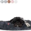 Snoozle Donut Hondenmand - Zacht En Luxe Hondenkussen - Wasbaar - Fluffy - Hondenmanden - 60cm - Grijs