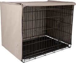 District 70 CRATE Cover - Stijlvolle Benchhoes - Canvas & Katoen - Verkrijgbaar In 5 Maten - Donkergrijs & Zand - Maat: L - 94 X 63 X 66 Cm, Kleur: Zand