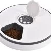 Quality4Less™ - Automatische Voerbak Kat En Hond - Volledig Automatisch - 6 Verschillende Maaltijden - Wit - Inclusief Batterijen