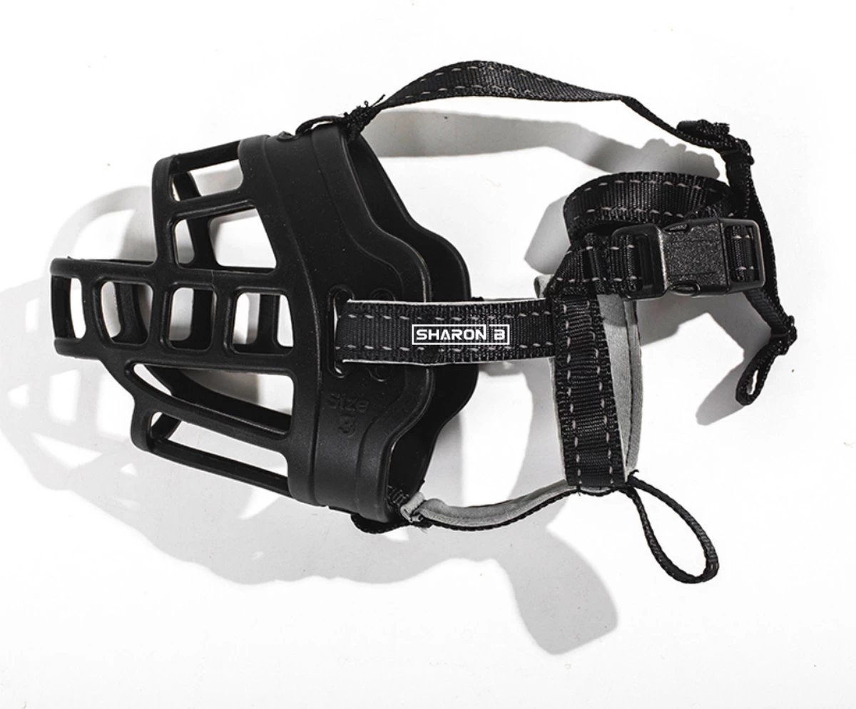 Sharon B Muilkorf Hond - Zwart - XL - Comfortabel - Snuitomtrek 34 Tot 37 Cm - Voor Grote Honden - Afbeelding 2