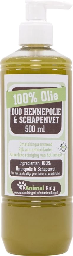 Duo Hennepolie/schapenvet Voor Honden-hond-500ml-Animal King